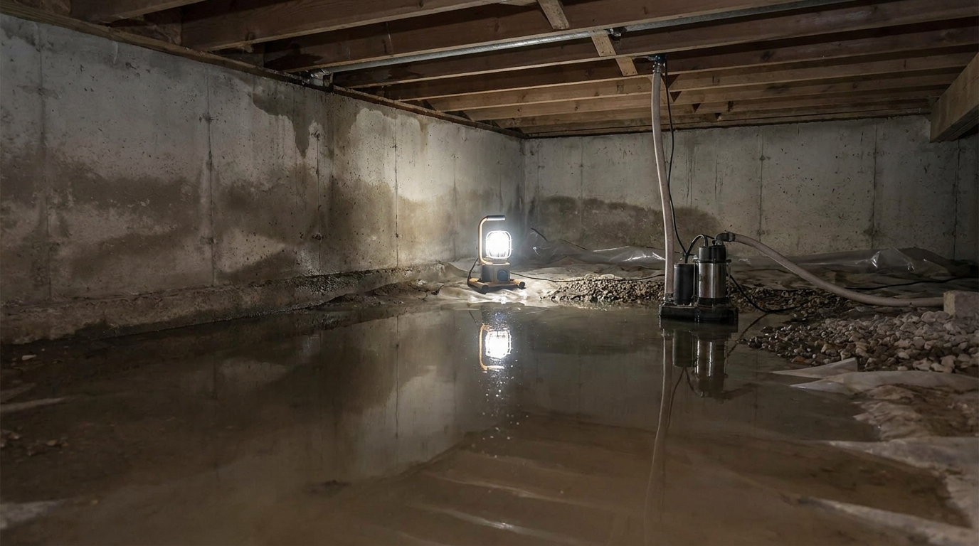 Water in the Crawl Space: Causes, Fixes and What to Do First